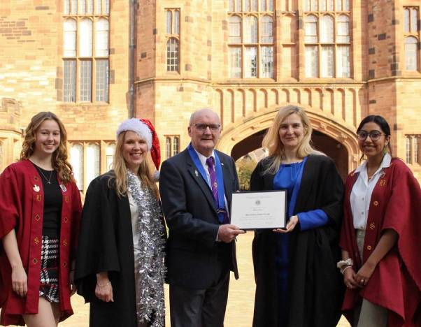 Bolton Lions Present Certificate