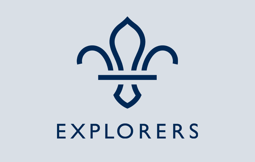 The Scouting Explorers logo in dark blue